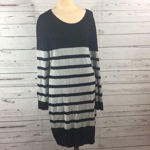 Premise black and gray sweater dress